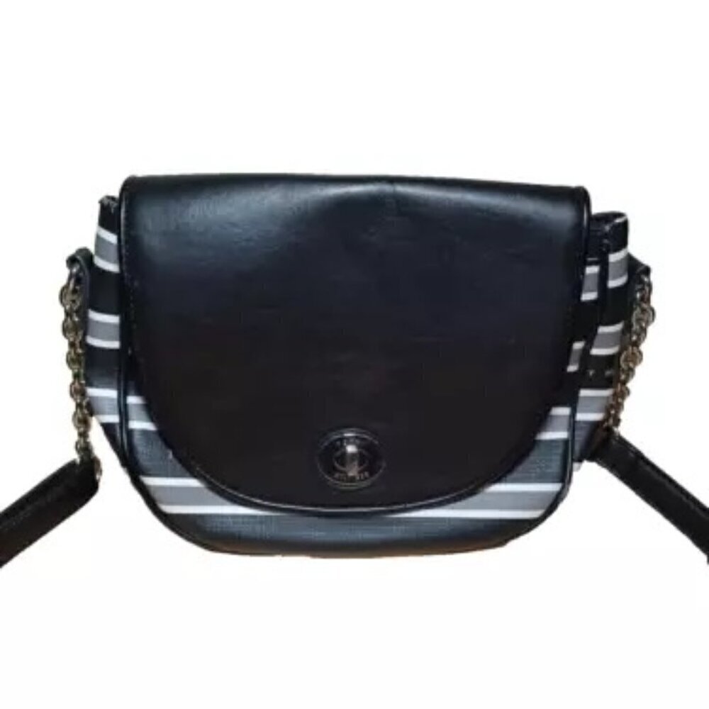 Tommy Hilfiger Ladies Black/White/Grey Crossbody Bag‎ Handbag Purse